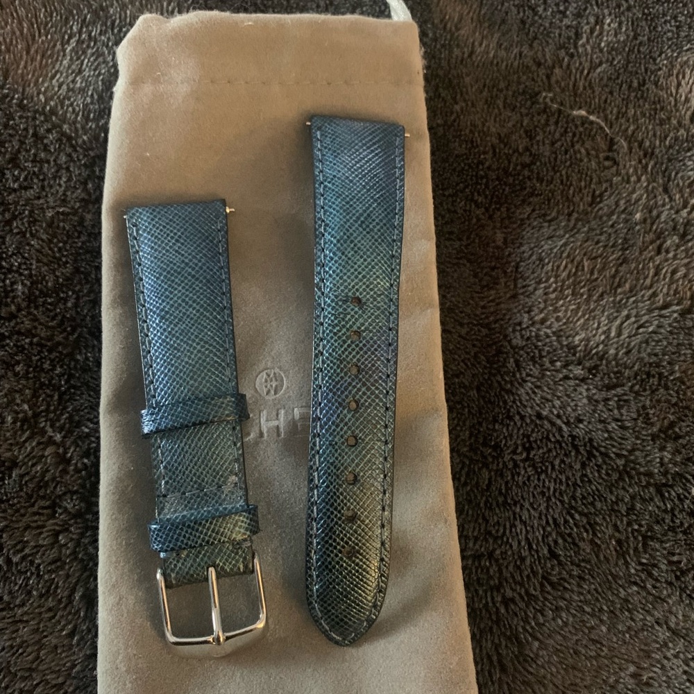 Michele 20mm Blue  Watch
Strap Band